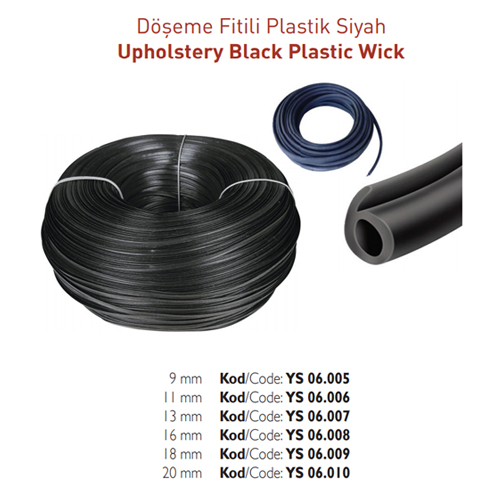 Döşeme Fitili Plastik Siyah